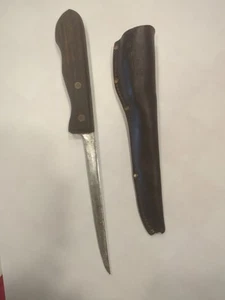 Vintage Buck 123 Fillet Knife in Original Leather Sheath - Picture 1 of 14