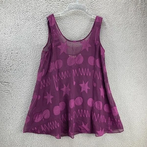 Victorias Secret Tank Top Womens S Intimate Boho Sheer Lingerie Purple Fun PJs - Picture 1 of 11