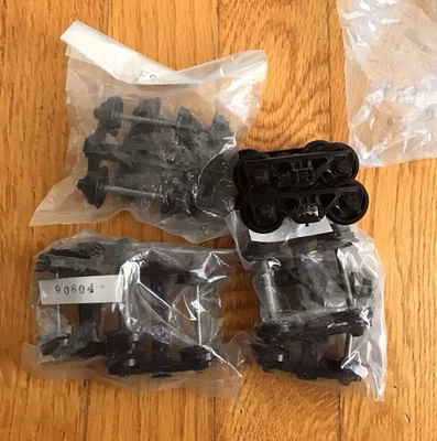 ATHEARN O SCALE 4 PACKAGES #90804 SYMINGTON ROLLER BEARING SPRUNG TRUCKS New - Image 1 of 2