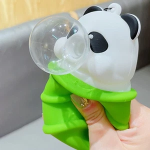 Funny Cartoon Panda Keychain Cute Panda Bamboo Pendant Gift - Picture 1 of 8
