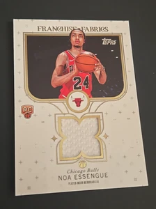 2025-26 Topps Franchise Fabrics PLAYER WORN JERSEY Noa Essengue  Chicago Bulls - Picture 1 of 6