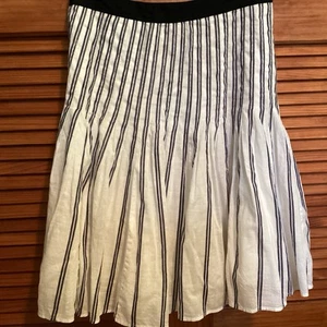 Floreat Skirt Womens Size 4 Alleyways Blue Striped Pleated A-Line Boho Whimsical - Picture 1 of 2