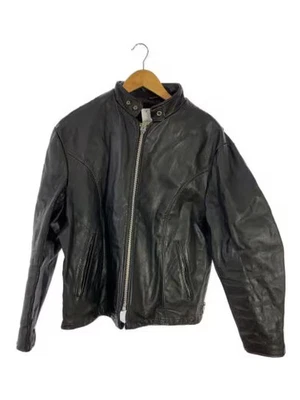 excelled/double rider jacket/size 46/leather/black/solid color - Image 1 of 4