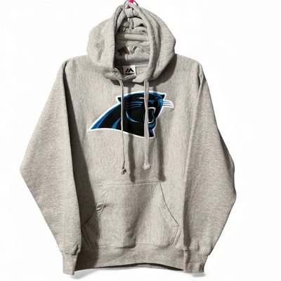 Carolina Panthers Hoodie Adult Small NFL Sweatshirt Gray Cotton Pouch Pocket EUC - Image 1 of 4