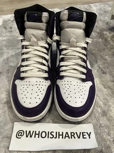 Air Jordan 1 Retro High OG Court Purple 2.0 Size 8 White Black 555088-500 - Picture 1 of 8
