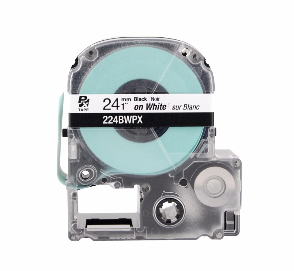 Epson 224BWPX 1" Black on White Tape Fits LW-PX700, LW-PX800, LW-PX900 - Image 1 of 1