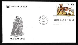 #2099 20c Dogs - Chesapeake Bay Retriever, Cocker Spaniel - Readers Digest FDC - Picture 1 of 2