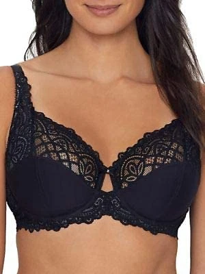Charnos BLACK/PLATINUM Rhapsody Full Coverage Bra, US 42F, UK 42E - Image 1 of 4