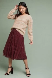 Neu mit Etikett Anthropologie 138 $ Mottenpullover Metallic-Schimmer Gr. M-Schneller Versand - Bild 1 von 5