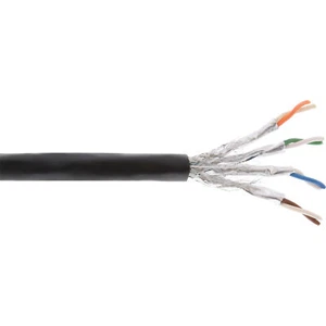 InLine® Außen-Verl.-kab. Cat.7a, S/FTP (PiMF) 4x2x0,58 AWG23, PE-Man. schw.,100m - Bild 1 von 2