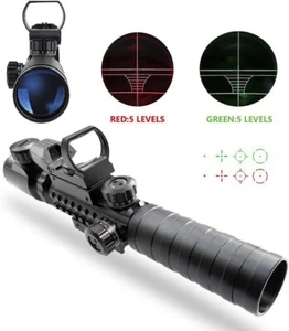 Lunettes de visée Tactique Airsoft Rifle Scope 3-9x32EG 3 en 1 4 réticule Rouge - Imagen 1 de 6