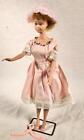 ROBE ET ACCESSOIRES VINTAGE BARBIE OOAK EN DENTELLE PERLÉE ROSE LT 17 9