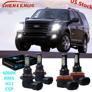 For 2015-2017 Ford Expedition - 4PC Combo Upgrade LED Hi/Lo Beam Headlight Bulbs - Bild 1 von 12