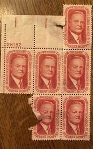 6 Herbert Hoover U.S. Stamps - Picture 1 of 1