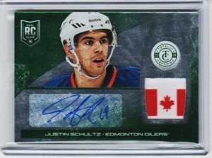 JUSTIN SCHULTZ 13-14 TOTALLY CERTIFIED ROOKIE AUTO TAG #178 PLATINUM GREEN 5/5!!