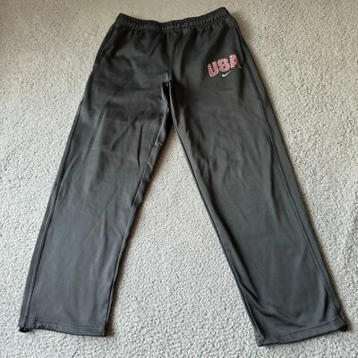 Nike Pants Mens Large Gray Therma Fit Sweat Joggers Track Team USA Athletic Gym - Image 1 of 4