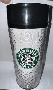 Starbucks Coffee Company 1998 Swirls ThermoServ Travel Tumbler Black Siren Logo - Picture 1 of 4