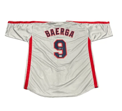 Carlos Baerga Signed Cleveland Custom Jersey Beckett Witness BAS COA - Image 1 of 3