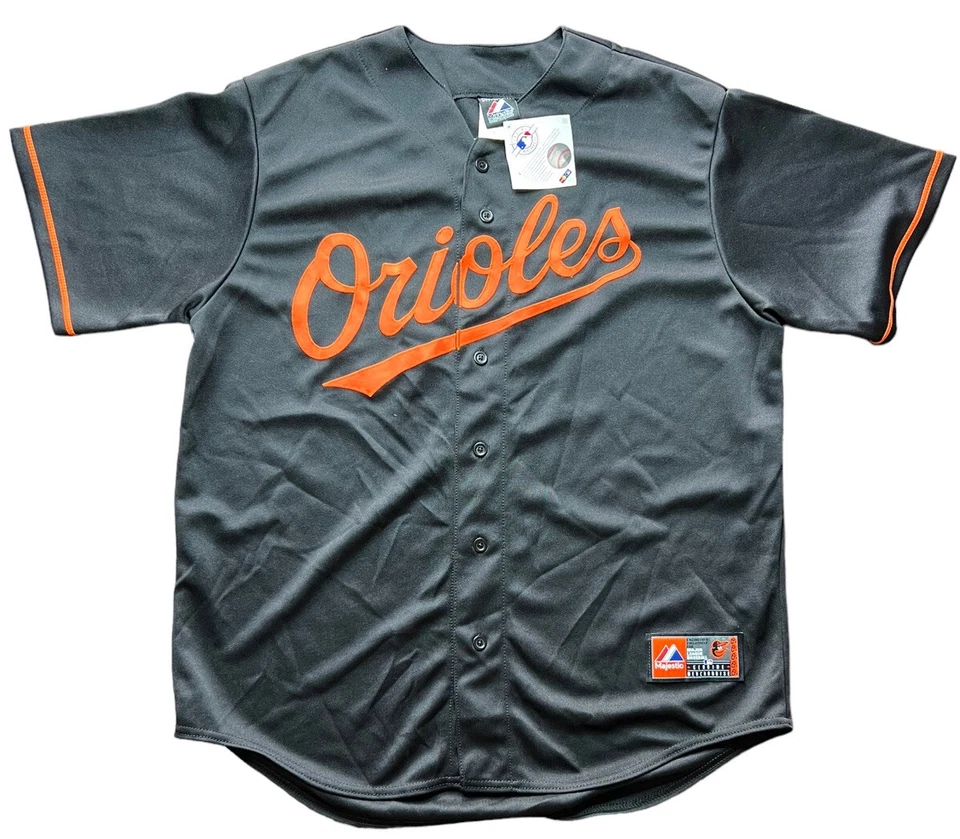 Camiseta Majestic Baltimore Orioles Machado #13 tamanho XL autêntica nova com etiquetas preta - Imagem 1 de 4