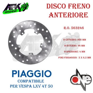 Disco Freno Anteriore per Scooter Piaggio Vespa LXV 4T 50 2012-2013 - Imagen 1 de 2