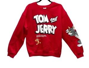 TOM AND JERRY Turner Entertainment Red Sweatshirt Pullover Size Large L (11-13) - Picture 1 of 2
