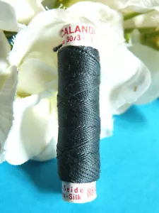 1108B / Superb Coil Drawstring Clear Silk " Calanda " Zwicky Grey Green N° 869 - Picture 1 of 2