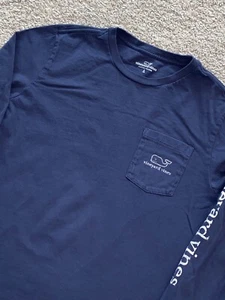 Vineyard Vines Kids T-Shirt Tee Size Large (16) Long Sleeve Blue Whale - Picture 1 of 5