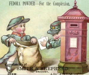 Arcanum OH Ohio Shepherd Drogerie Post Jungen viktorianische Sammelkarte - Bild 1 von 3