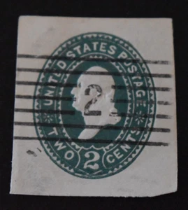 1894 - U.S. Envelope Cuts Sc# U311 - 2 Cent Washington - Used - Picture 1 of 2
