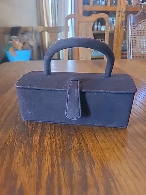 Bolso de Mano Vintage Teddy Theodor California Marrón Gamuza Caja Cartera Rectángulo Foto 1 de 4