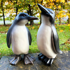 Set Of 2 Cute Resin Penguin Couple Ornaments Home Garden Realistic Decorations