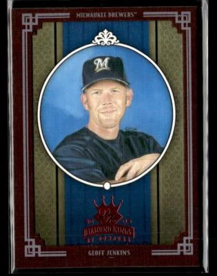 2005 Donruss Diamond Kings #358 Geoff Jenkins Framed Red card - Image 1 of 2