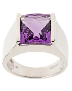 Amethyst Solitär Ring Silber 925   rhodiniert Lila 6,7ct   RW19  - Ä5734 - Bild 1 von 1