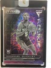 2020-21 Flux Titan Immanuel Quickley Rookie RC Black Scope Prizm FOTL 4/8 Knicks
