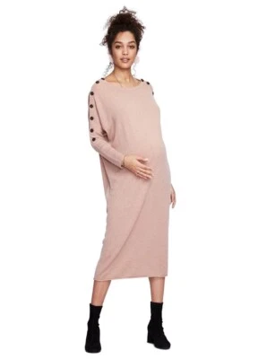 Hatch Maternity Women’s THE LOU DRESS Wool/Cashmere Pink Size O/S (ONESIZE) NEW - Image 1 of 2