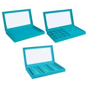 Colleen's Prestige Juego de 3 Joyero Grande Apilable Cocodrilo - Elige Color - - Imagen 1 de 24