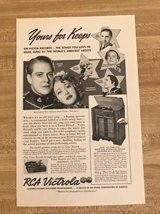 1938 National Geographic Magazine RCA Victrola Ad - Picture 1 of 2