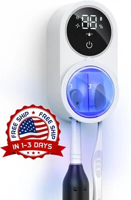 Portacepillos De Dientes De Pared Y Limpiador De Cepillos De Dientes,LED NUEVO。 — 第 1/4 张图片