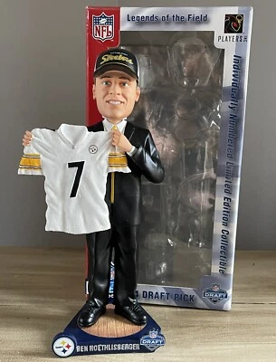 Bobblehead Ben Roethlisberger Pittsburgh Steelers 2004 NFL Draft Day ¡NUEVO EN CAJA! Foto 1 de 2