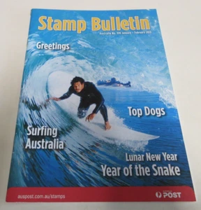 2013 - Stamp Bulletin - Surfing and Year of the Snake - Australia Post - Jan-Feb - Picture 1 of 10