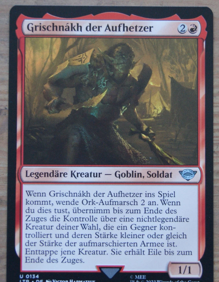 Magic The Gathering  Herr der Ringe  Grischnakh der Aufhetzer  134  DE - Bild 1 von 1