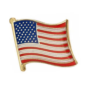 USA FLAGGE REVERSNADEL 0,5" USA Amerika Mütze Krawatte Tack Metall Abzeichen Pinback - Bild 1 von 4