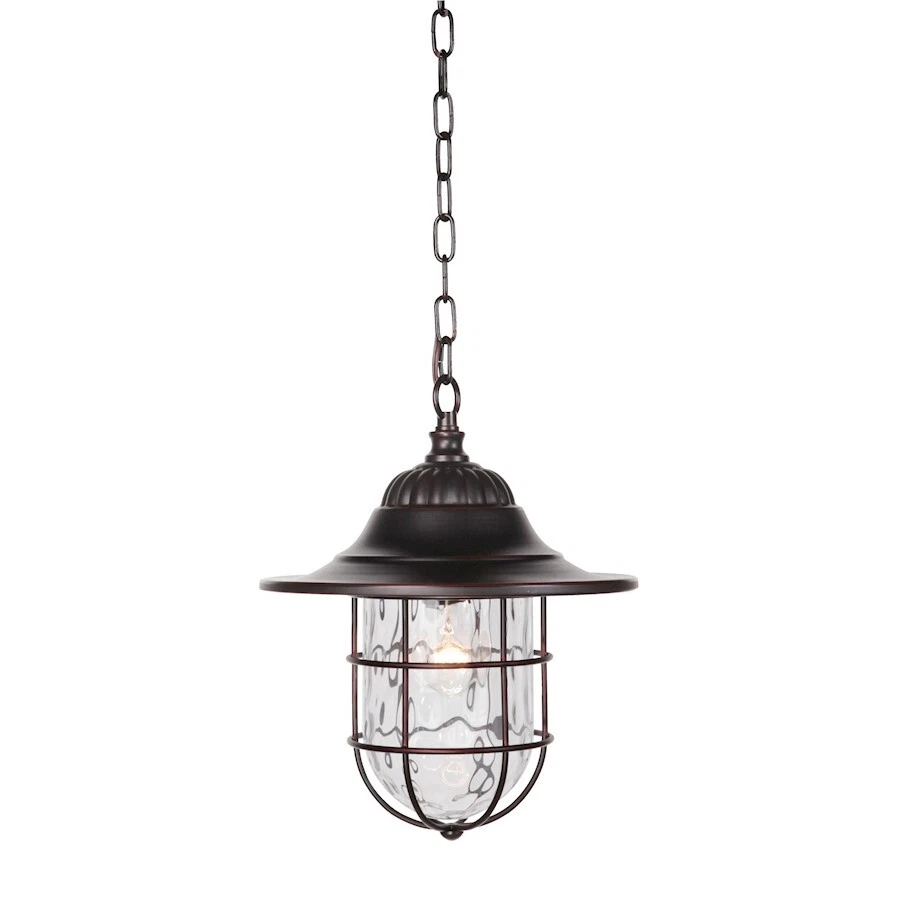 Pingente grande artesanal para área externa Fairmount, bronze oleado dourado - Z5821-OBG - Imagem 1 de 1