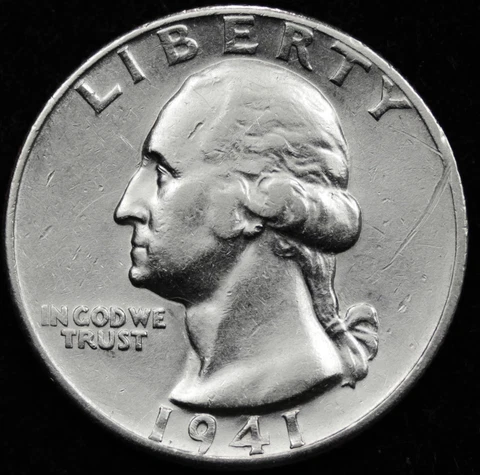 1941-d Washington Quarter.  High Grade.  65743   (Inventory A) Cover