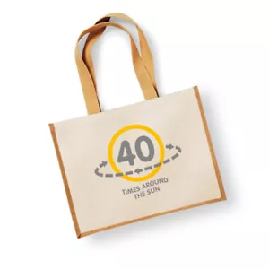 Borsa regalo 40° compleanno tote shopping donna donna età 40 regalo idea ricordo - Foto 1 di 15