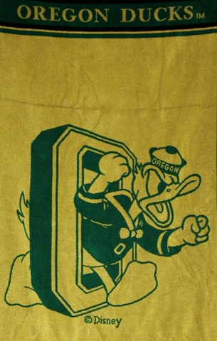 University of Oregon Ducks Walt Disney Logo Large Beach Pool Towel Cotton 57" Cover