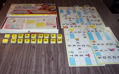 Vintage 1992 Milton Bradley Sesame Street SCRABBLE Crossword Board Game 1990's - Image 1 of 4