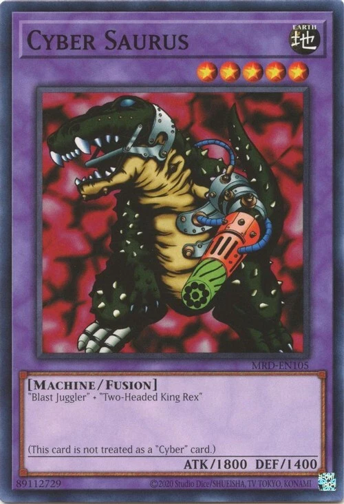 Yu-Gi-Oh! - CYBER SAURUS - MRD-EN105 - UNL. ED. - 25TH- NM/M - Image 1 of 1