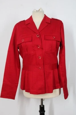 Chaqueta Blazer Hanna Andersson 10 Roja Algodón Botón Delantero Nueva Sin Etiquetas Foto 1 de 4