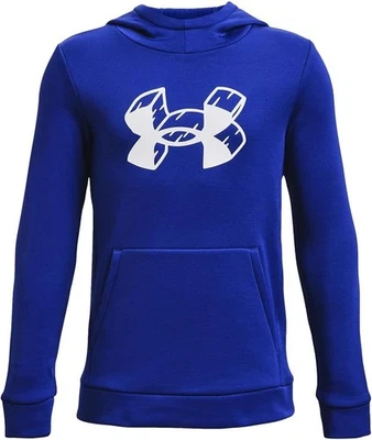 UNDER ARMOUR - Boys Youth Blue Hooded Sweatshirt - Size Large - Image 1 of 4